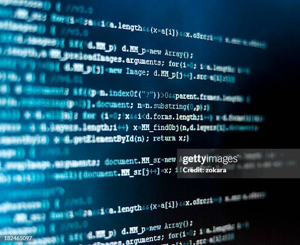 HTML code over deep blue background. Image is made by photographing computer screen with HTML code on it. Shallow depth of field.Please see some other background images from my portfolio: